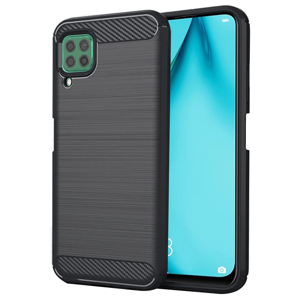 Techsuit Karbon Silikon Huawei P40 lite Černý - náhled 1