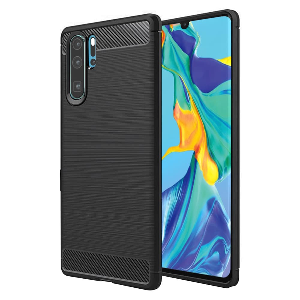 Techsuit Karbon Silikon Huawei P30 Pro P30 Pro New Edition Černá - náhled 1