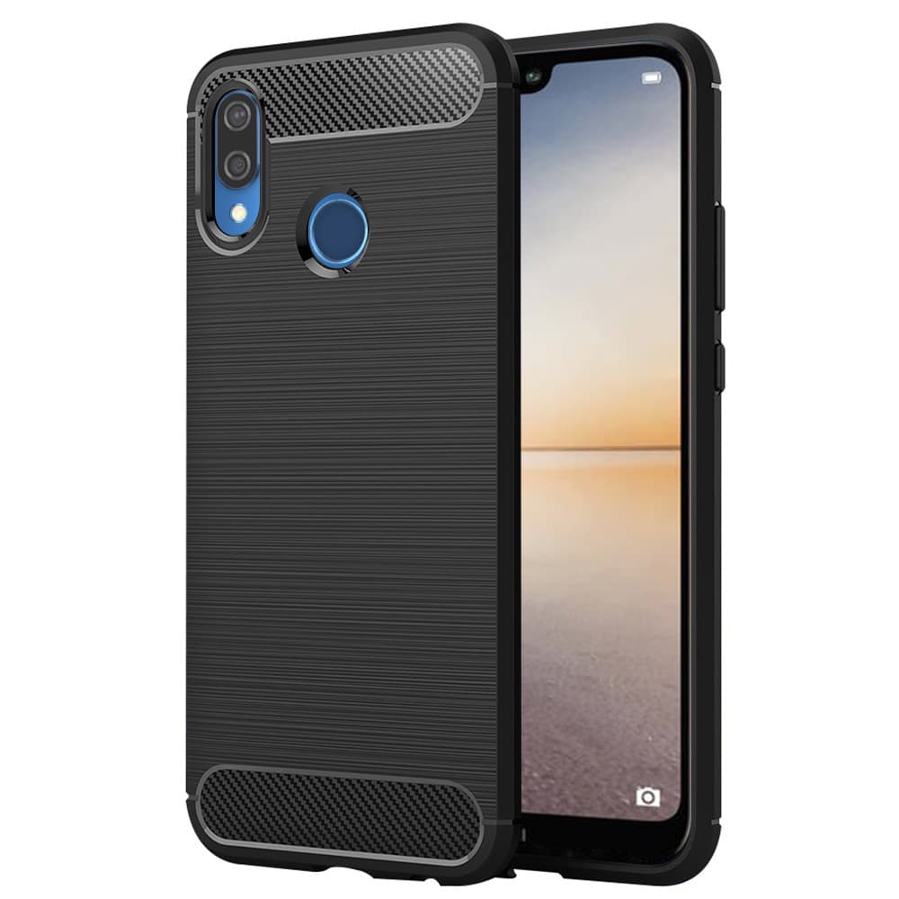 Techsuit Karbon Silikon Huawei P20 lite Černý - náhled 1