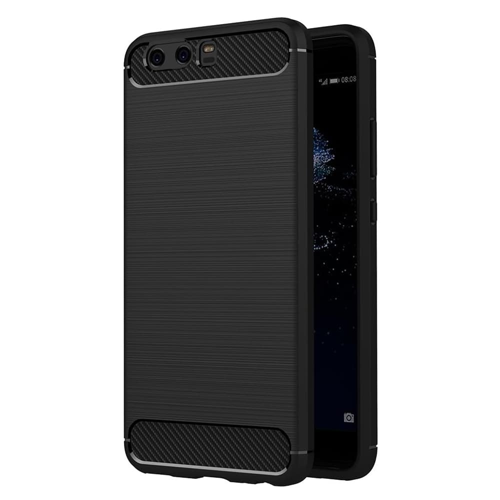Techsuit Karbon Silikon Huawei P10 Plus Černý - náhled 1