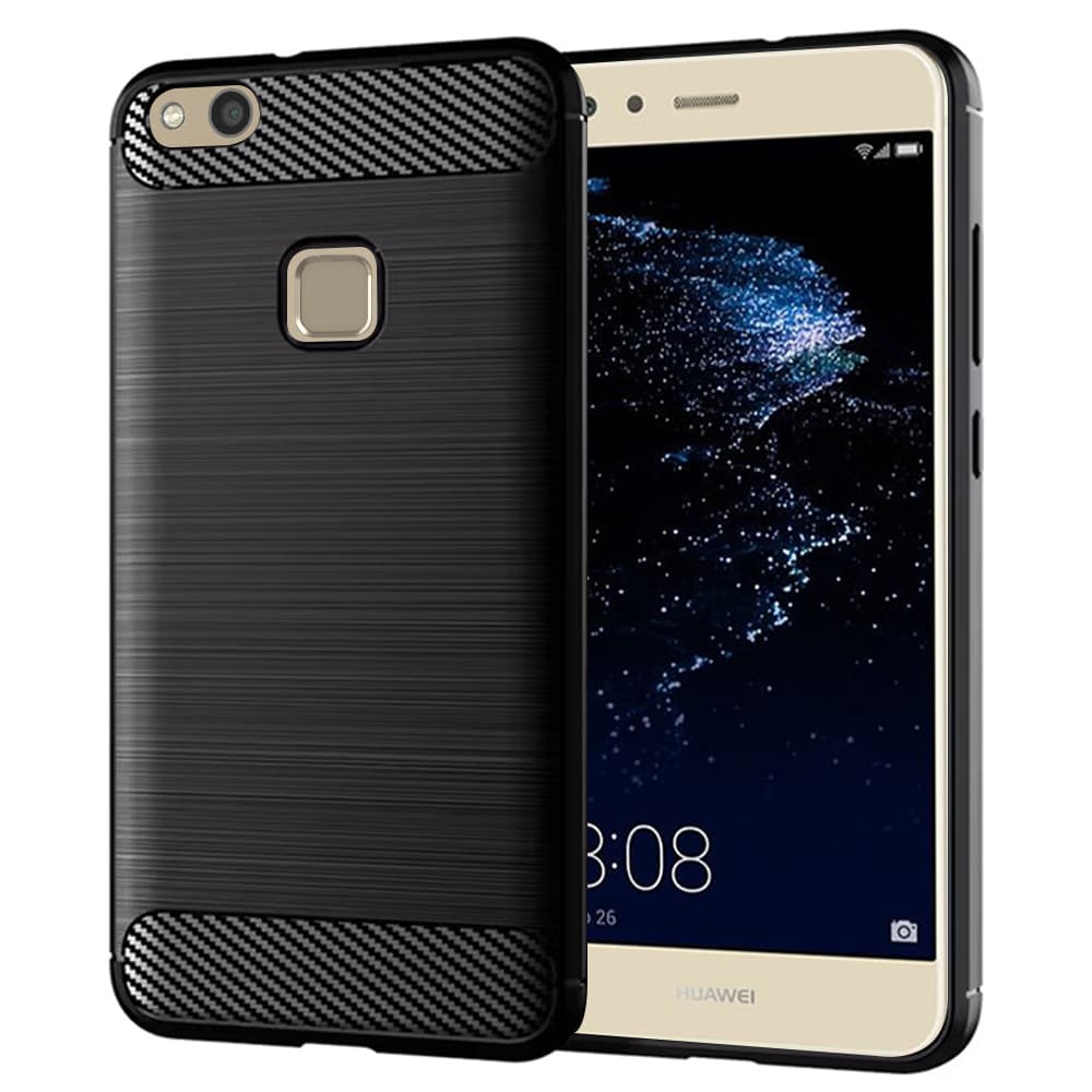 Techsuit Karbon Silikon Huawei P10 Lite Černý - náhled 1