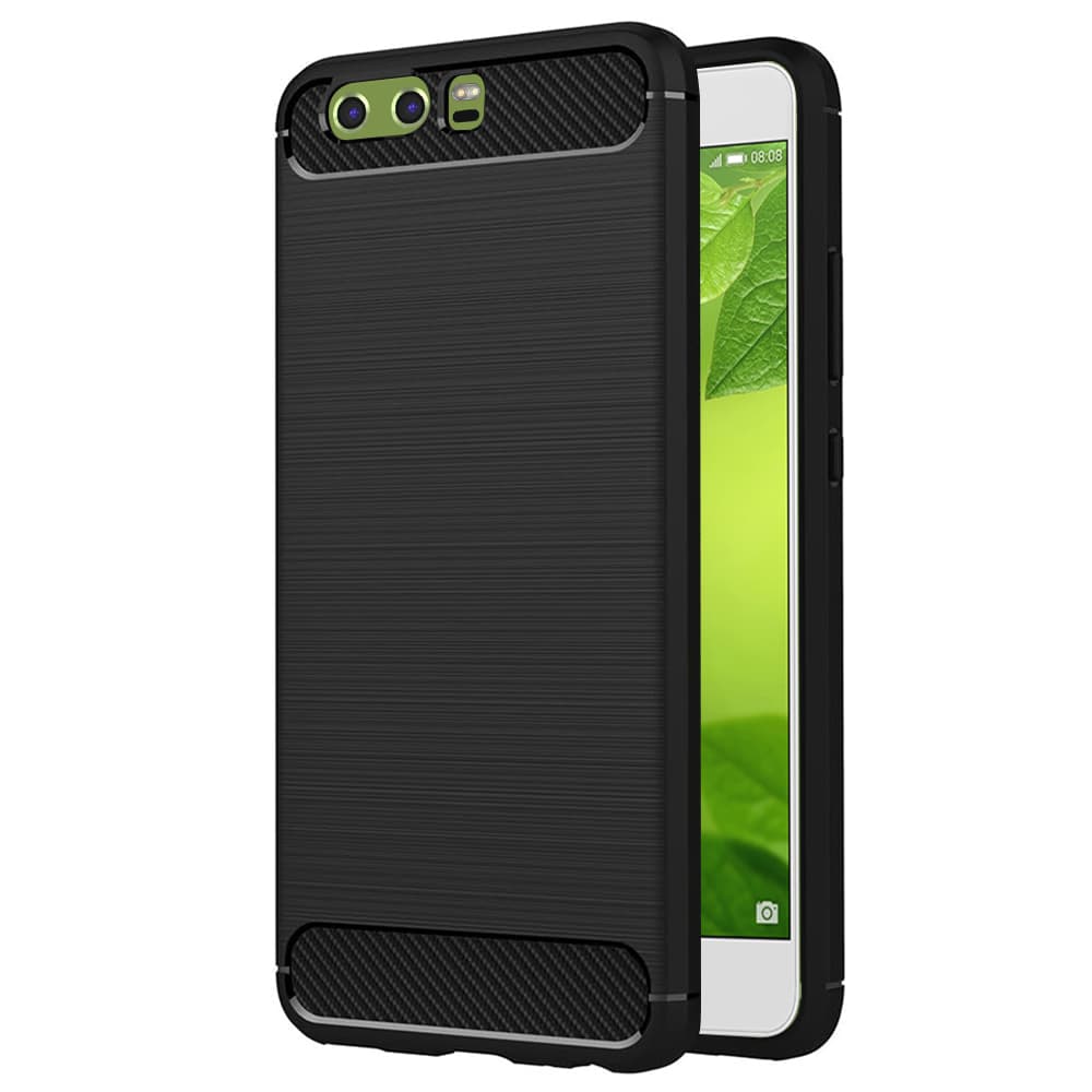 Techsuit Karbon Silikon Huawei P10 Černý - náhled 1
