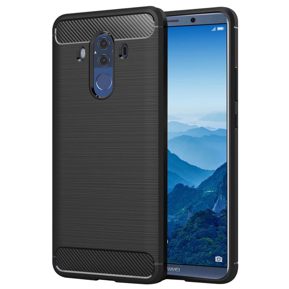 Techsuit Karbon Silikon Huawei Mate 10 Pro Černý - náhled 1