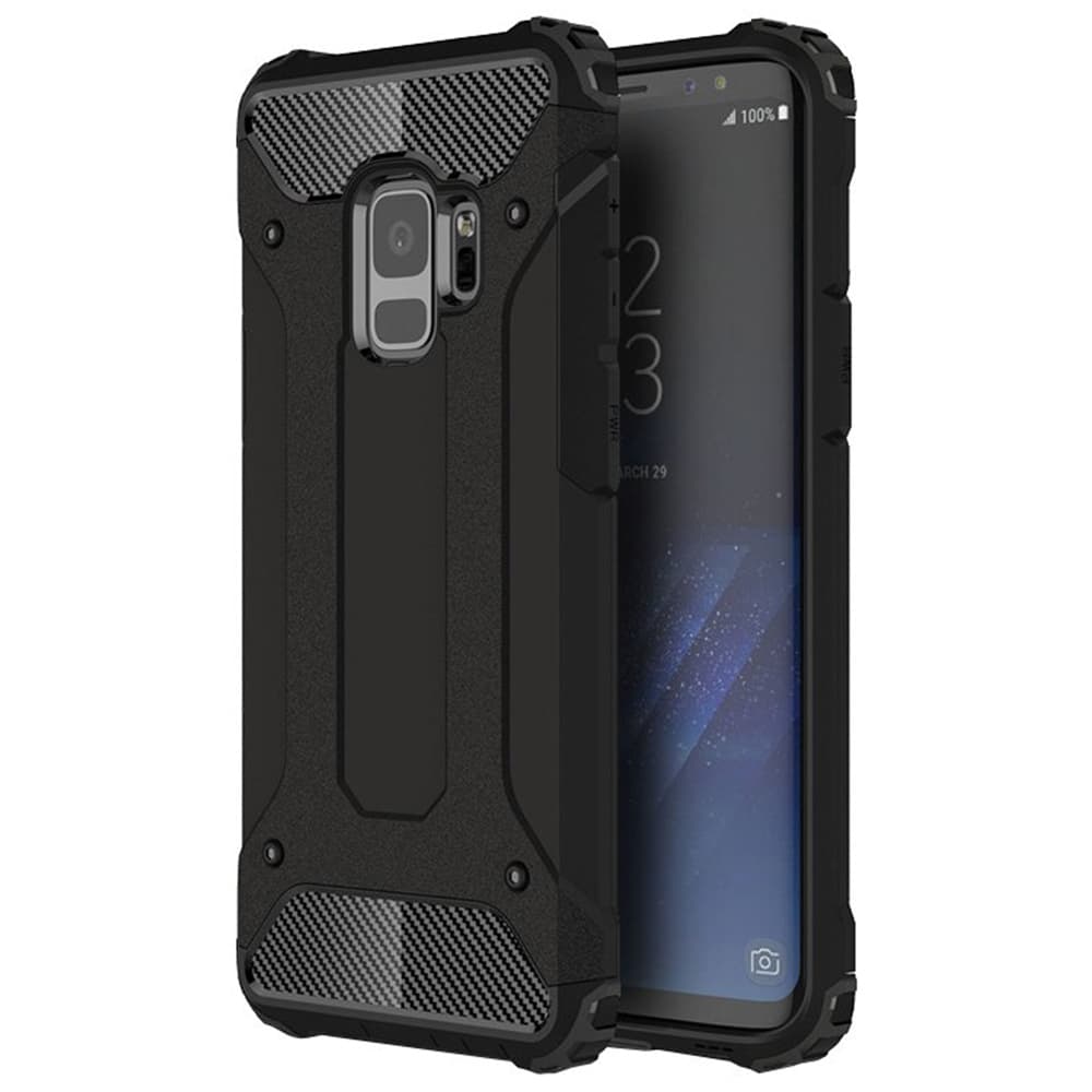 Techsuit Hybridní pouzdro Samsung Galaxy S9 Černá - náhled 1