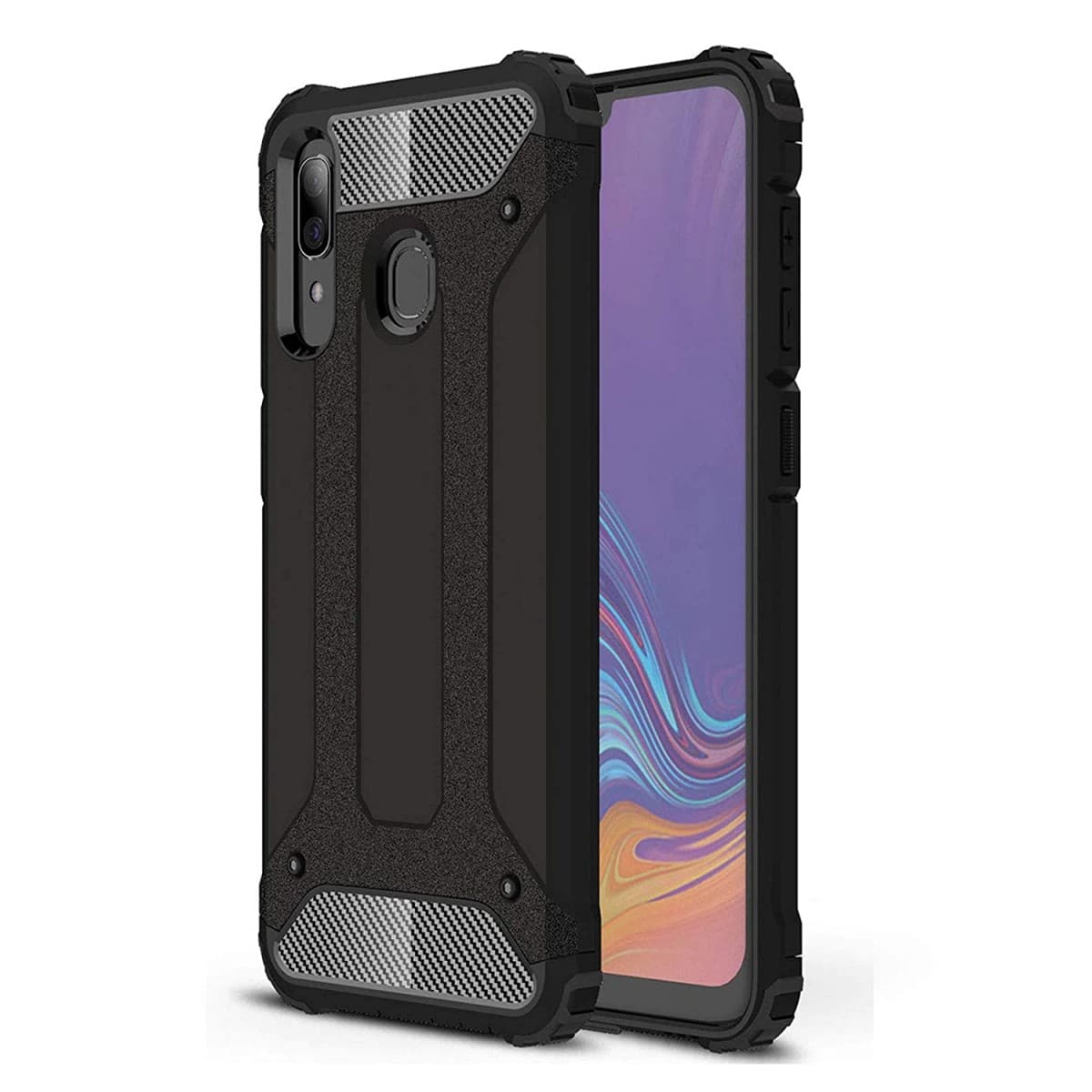 Techsuit Hybridní Pouzdro Samsung Galaxy A20e Černý - náhled 1