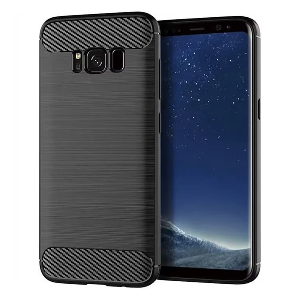 Techsuit Karbon Silikon Samsung Galaxy S8 Černá - náhled 1