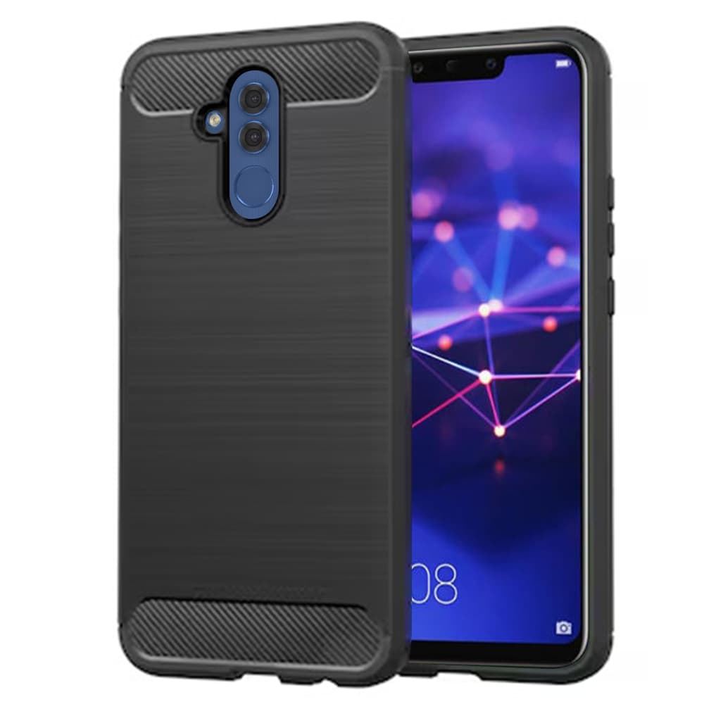 Techsuit Karbon Silikon Huawei Mate 20 lite Černá - náhled 1