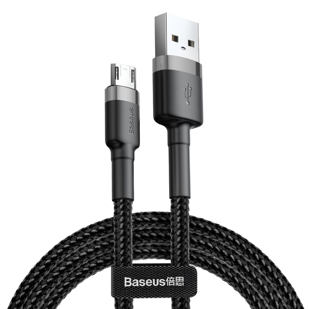 Baseus Datový kabel Cafule CAMKLF-CG1 USB na Micro-USB 2m Šedý černý - náhled 1