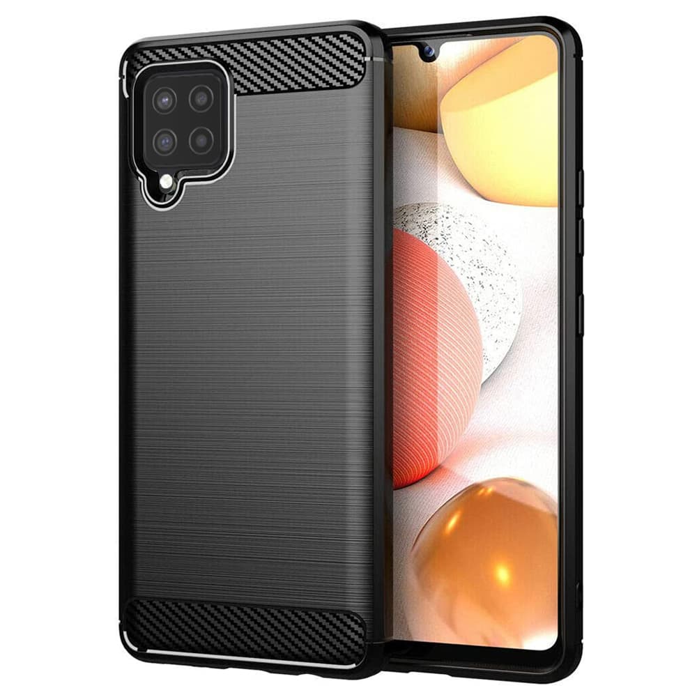 TechSuit Karbon Silikon Samsung Galaxy A42 5G Černý - náhled 1