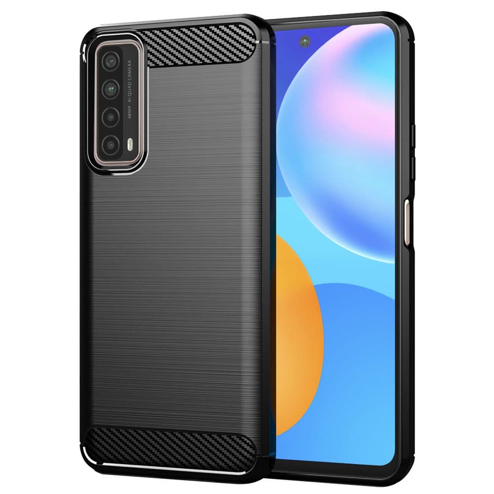 Techsuit Karbon Silikon Huawei P Smart 2021 Černá - náhled 1