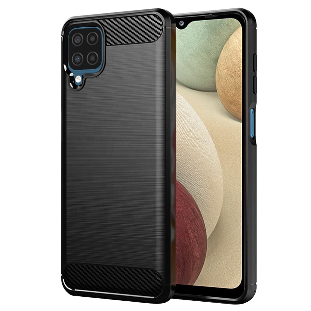 Techsuit Karbon Silikon Samsung Galaxy A12 A12 Nacho Černý - náhled 1