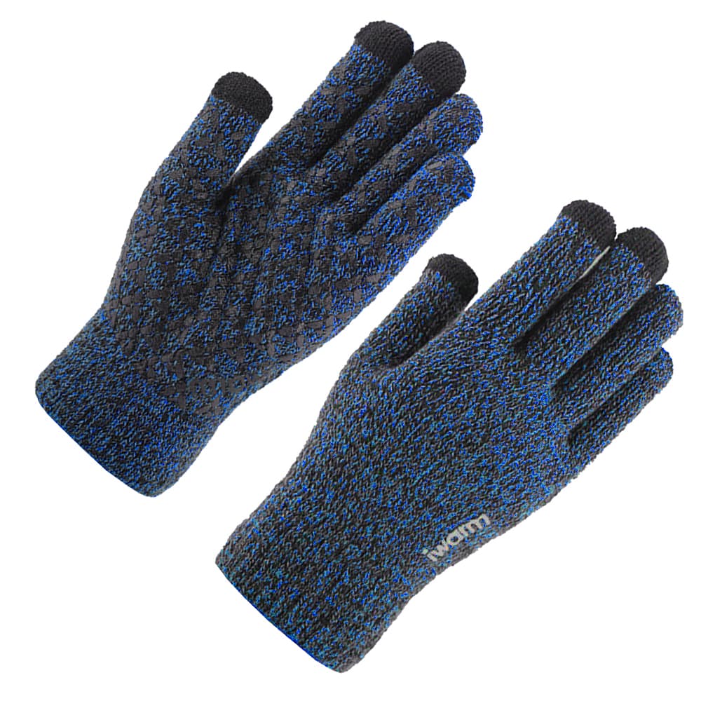 iWarm Dotykové rukavice ST0018 Prémiová vlna Protiskluzové Modré 23cm - náhled 1
