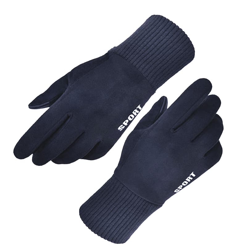 Techsuit Dotykové rukavice semiš PU kůže modré (ST0009) - náhled 1