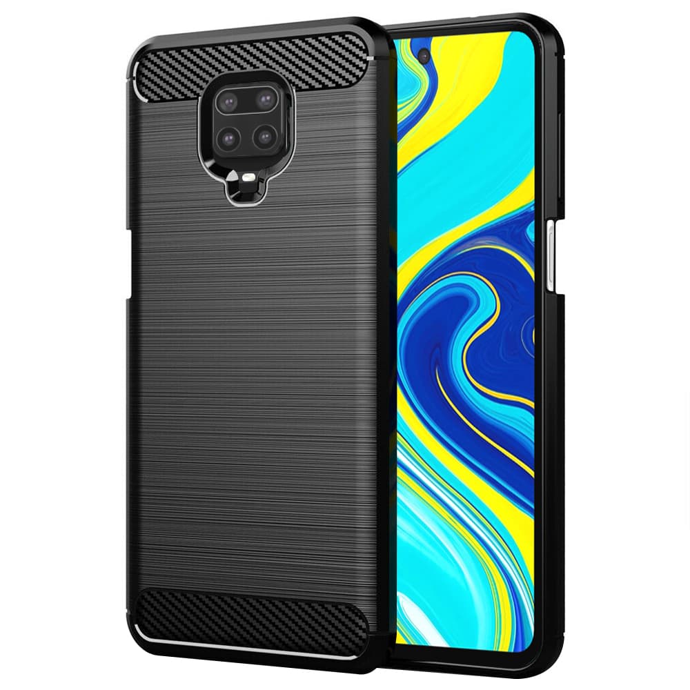 Techsuit Uhlíkový Silikon Xiaomi Redmi Note 9S Černý - náhled 1