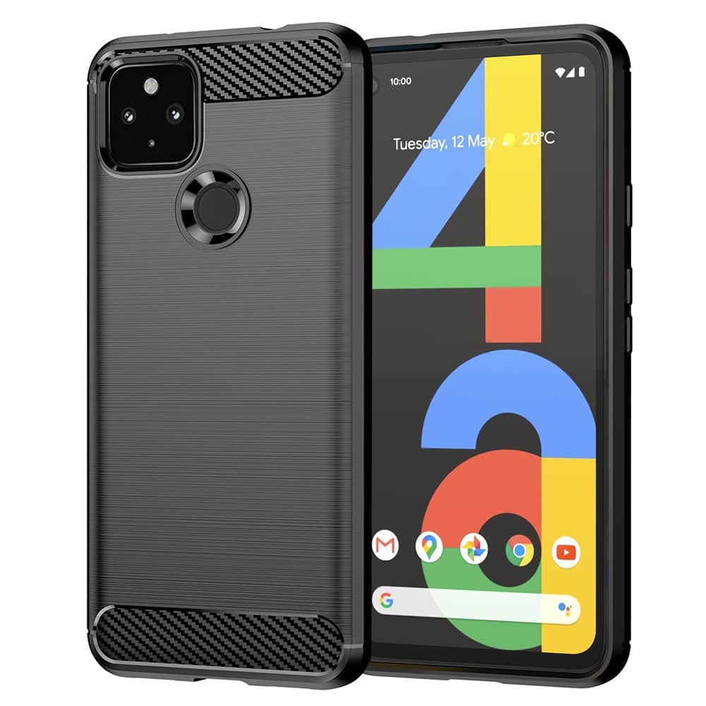 Techsuit Karbon Silikon Google Pixel 4a 5G Černý - náhled 1