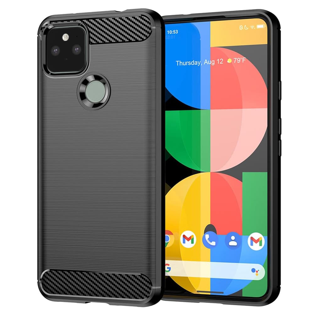 Techsuit Carbon Silicone Google Pixel 5 Černá - náhled 1