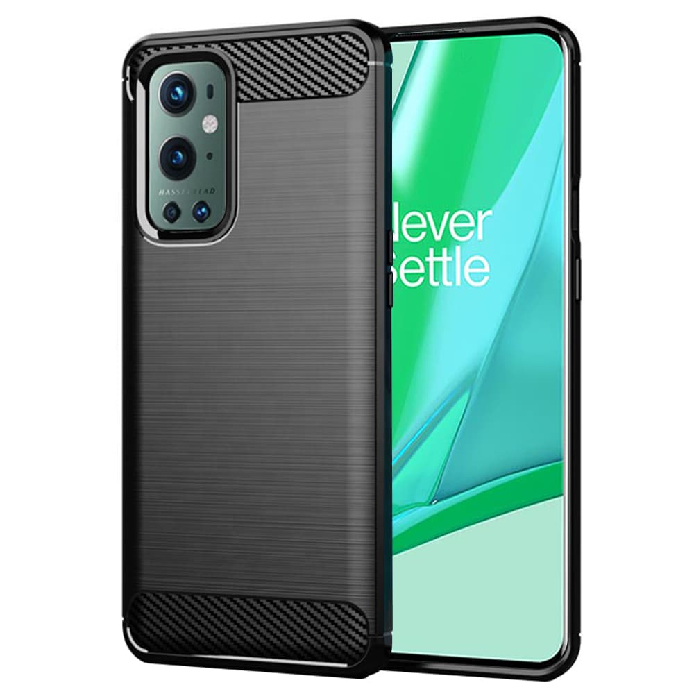 Techsuit Uhlíkový Silikon OnePlus 9 Pro Černý - náhled 1