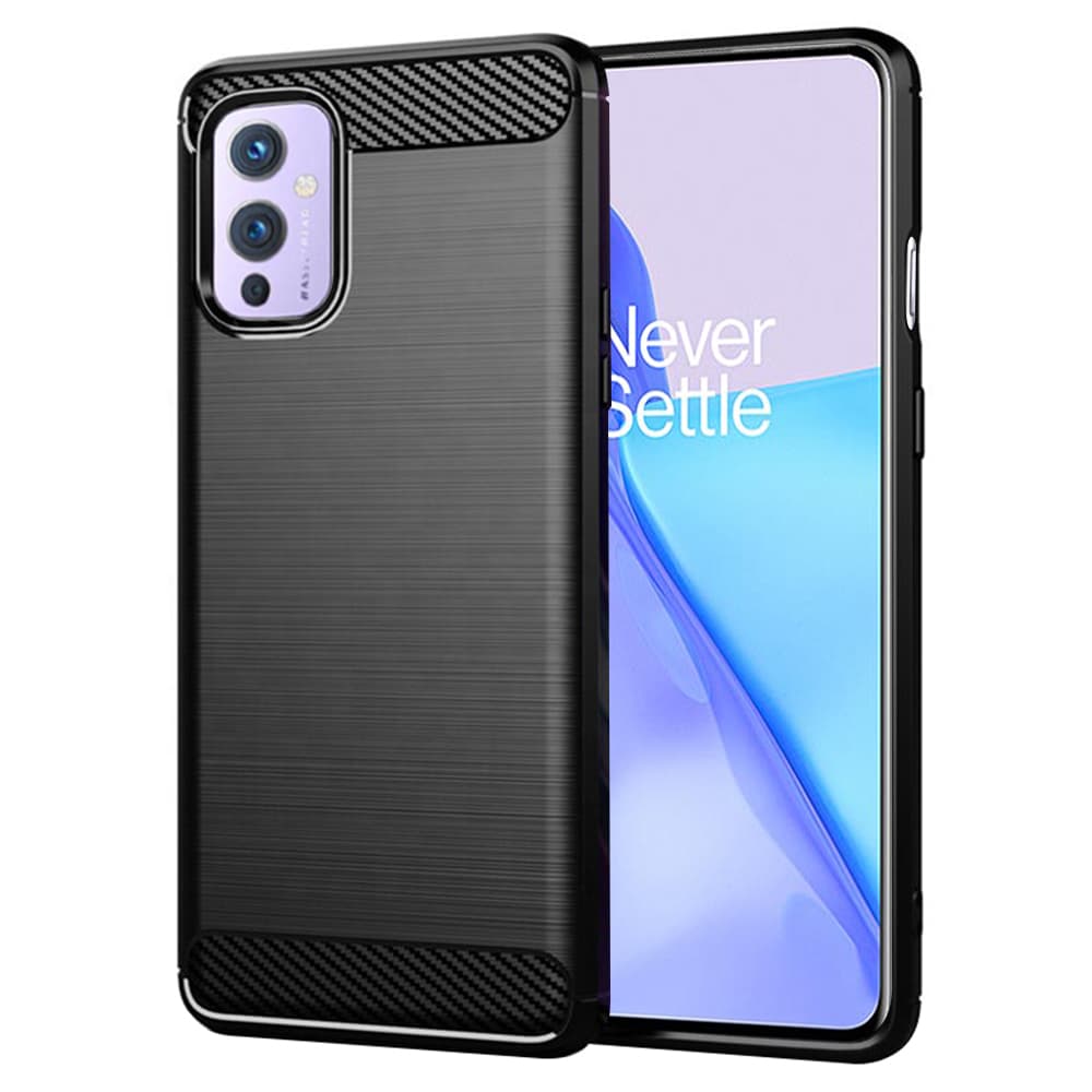Techsuit Karbon Silikon OnePlus 9 Černý - náhled 1
