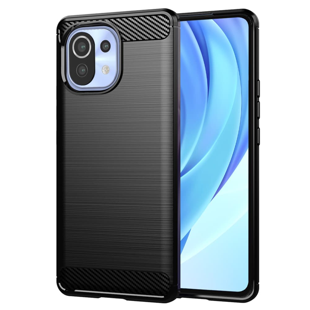 Techsuit Karbon Silikon Xiaomi Mi 11 Lite 4G 5G NE Černý - náhled 1
