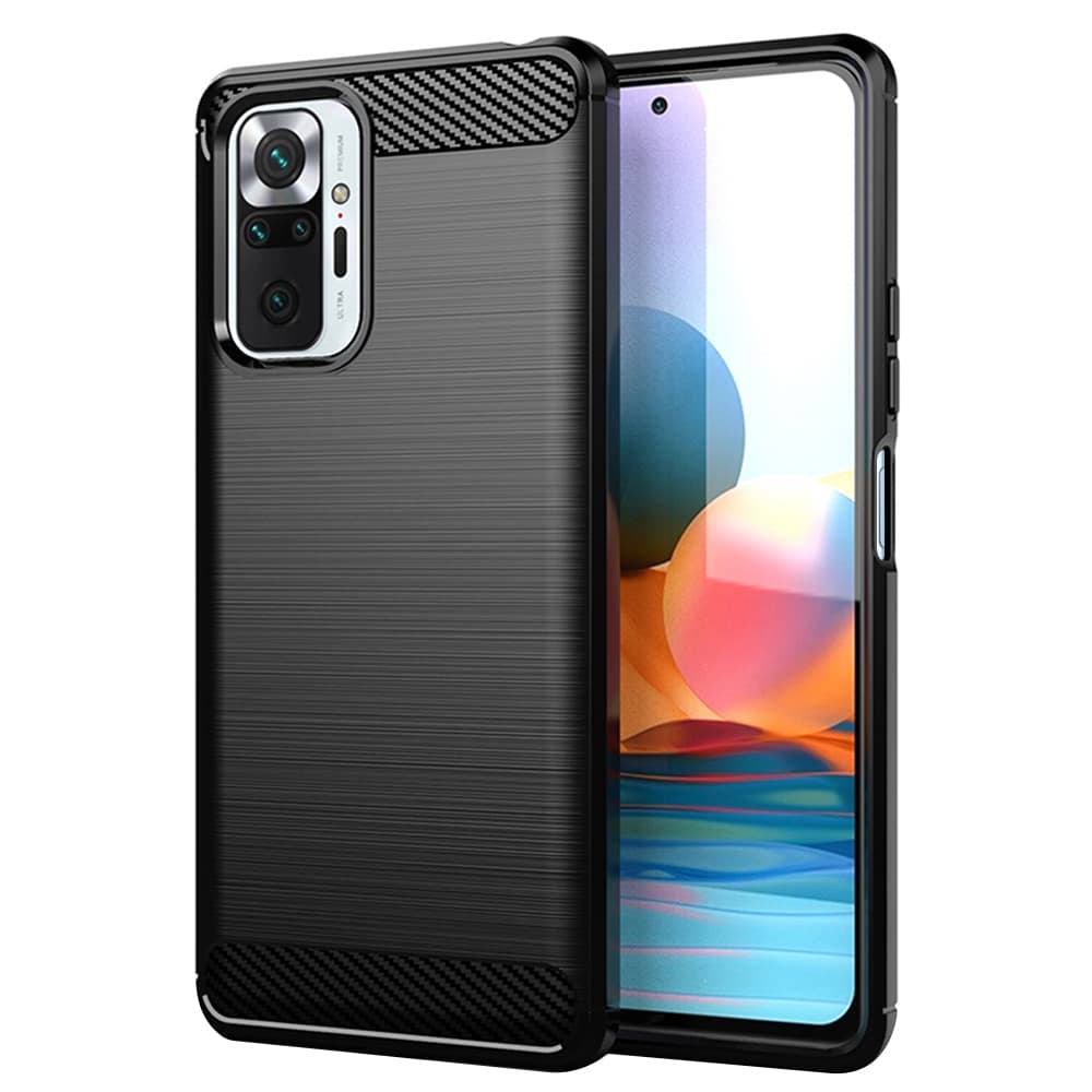 Techsuit Karbon Silikon Xiaomi Redmi Note 10 Pro Note 10 Pro Max Černý - náhled 1