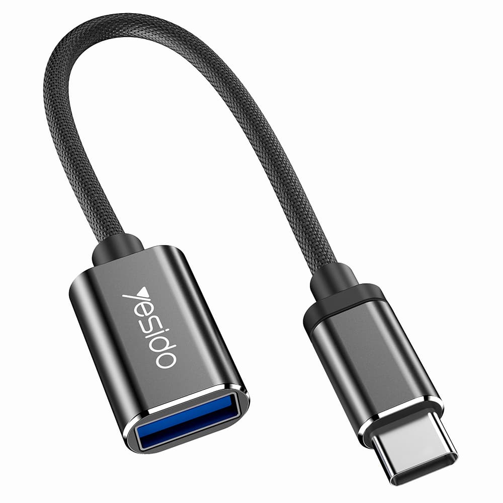 Yesido OTG Kabel Adaptér GS01 Type-C na USB 2.0 Plug &amp; Play Černý - náhled 1