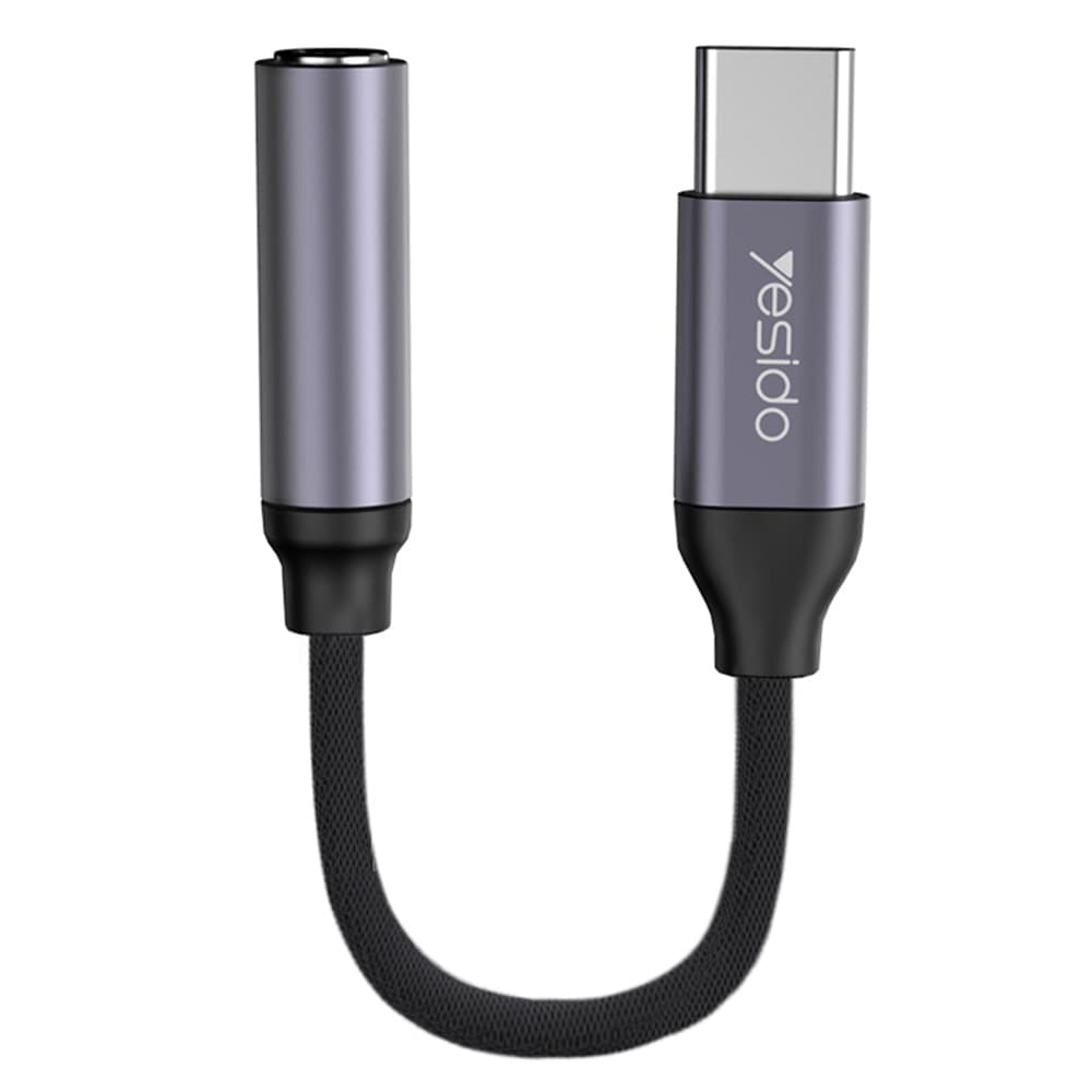 Yesido Audio kabel adaptér YAU19 Type-C na Jack 3.5mm Černý - náhled 1