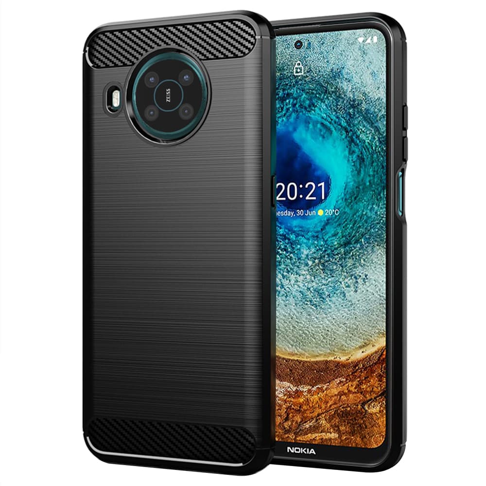 Techsuit Karbon Silikon Nokia X10 X20 Černý - náhled 1