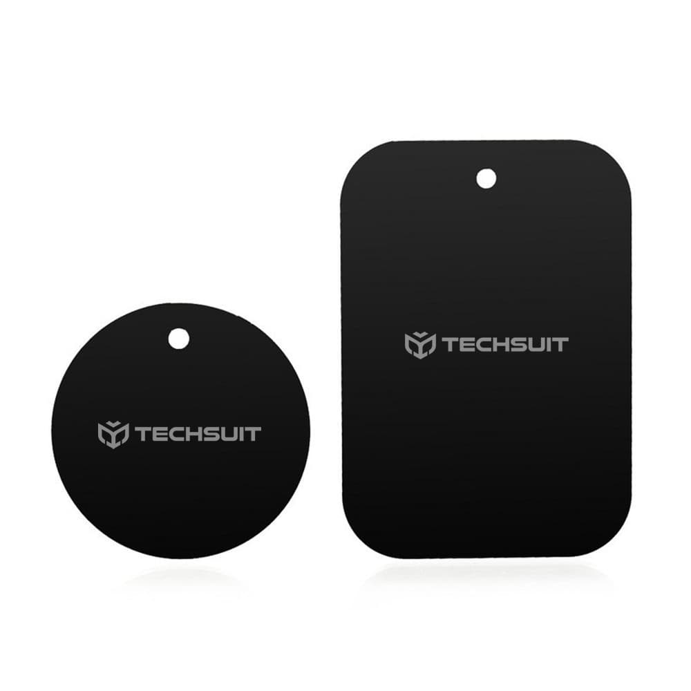 Techsuit MP03 Kovová destička s matným povrchem Černá 2 kusy - náhled 1