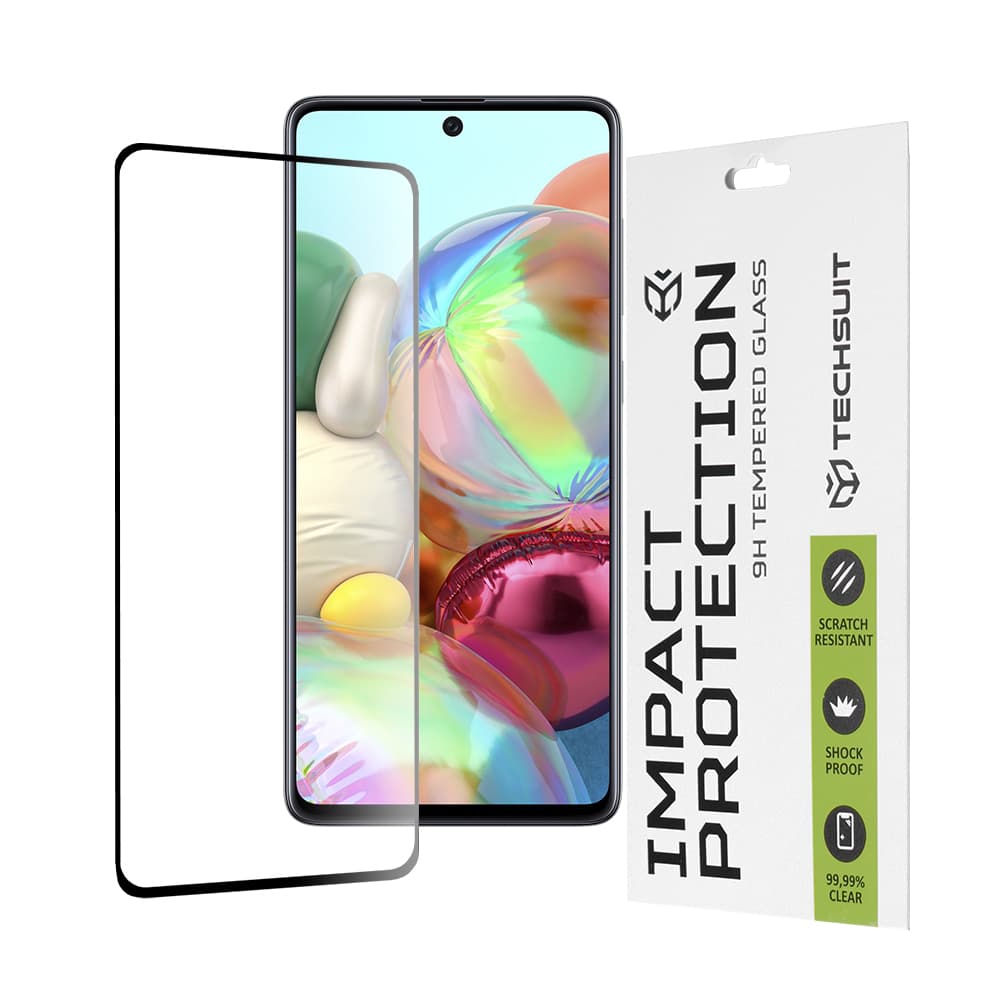 Techsuit 111D Celoplošné sklo Samsung A71 4G 5G M51 Note 10 Lite Černé - náhled 1