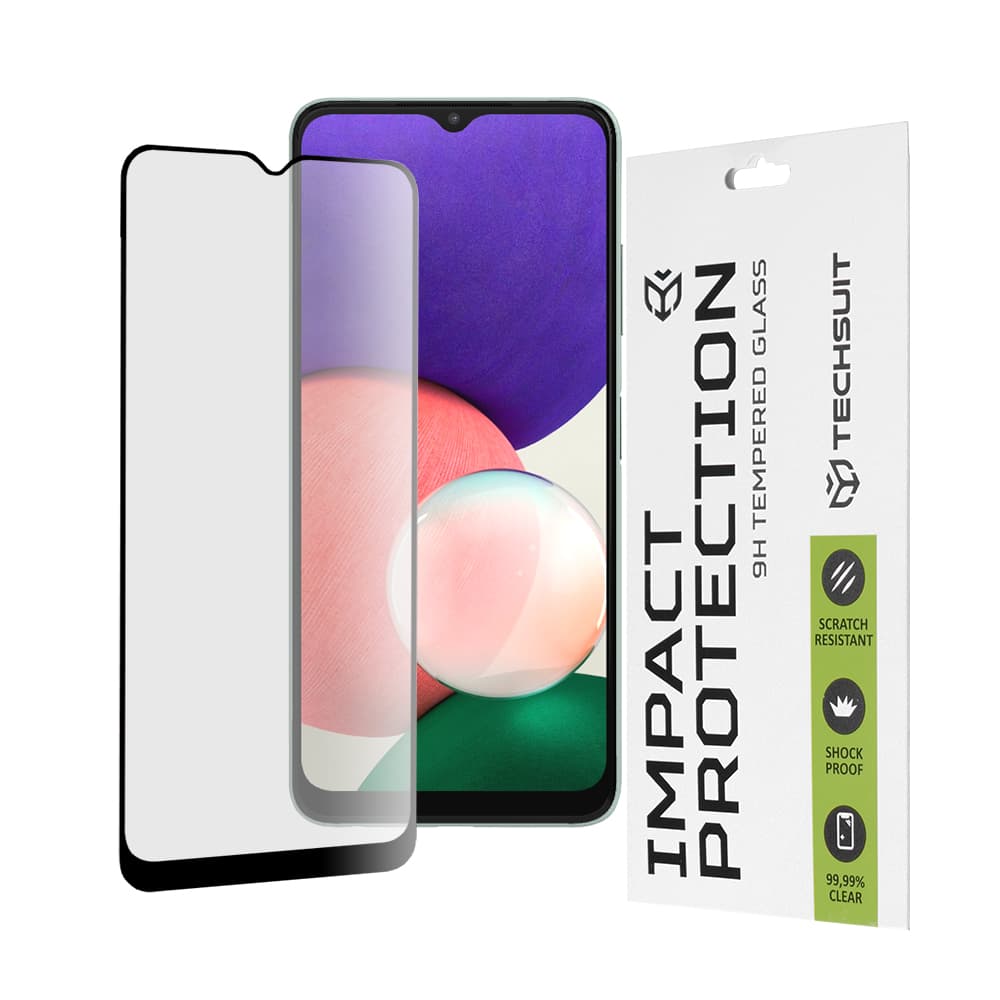 Techsuit 111D Celoplošné sklo Samsung Galaxy A22 5G Black - náhled 1
