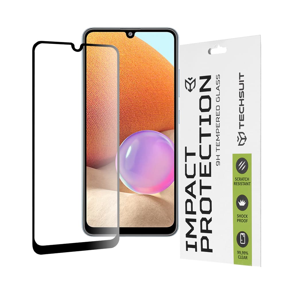 Techsuit 111D Celoplošné sklo Samsung Galaxy A32 4G A33 5G Černá - náhled 1