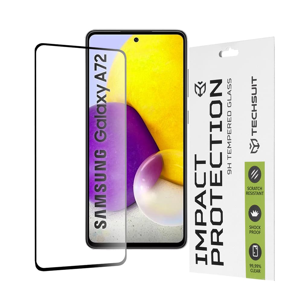 Techsuit 111D Celoplošné sklo Samsung Galaxy A72 4G A72 5G Black - náhled 1