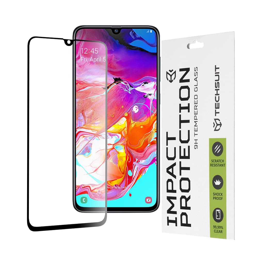 Techsuit 111D Celolepicí Sklo Samsung Galaxy A70 A70s A90 5G Black - náhled 1