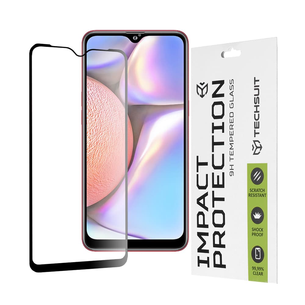 Techsuit 111D Celoplošné lepené sklo Samsung A10 A10s M01s M10 Black - náhled 1