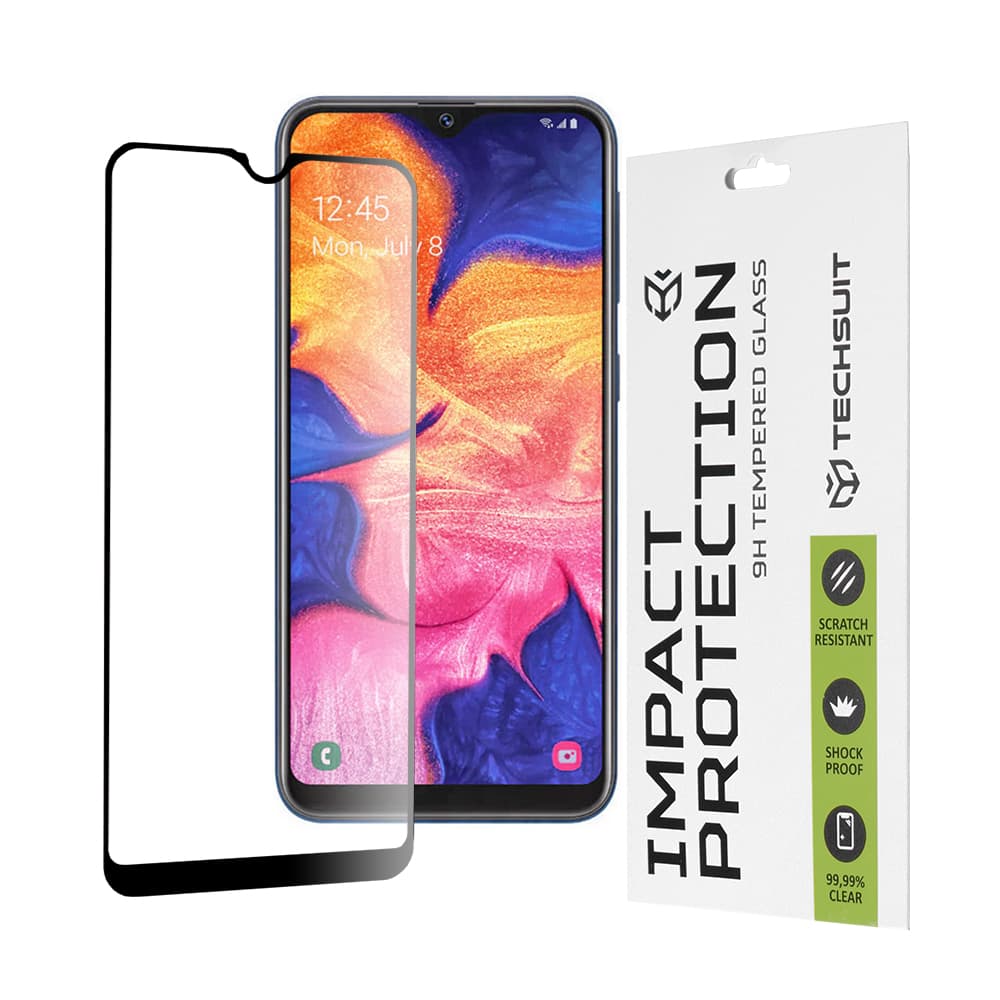 Techsuit 111D Celoplošné lepené sklo Samsung Galaxy A10e A20e Black - náhled 1
