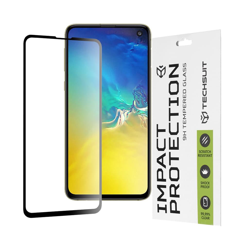 Techsuit 111D Celoplošné Lepení Sklo Samsung Galaxy S10e Černé - náhled 1