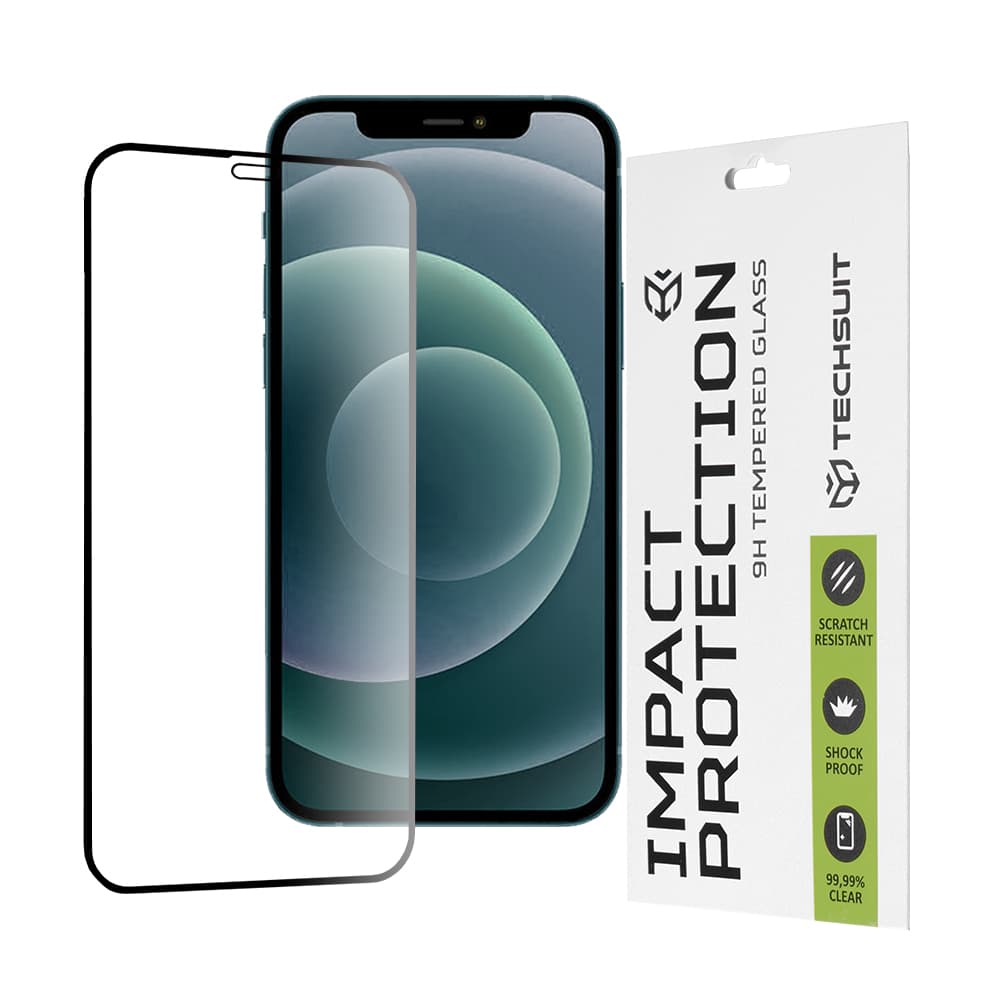 Techsuit 111D Celoplošně lepené sklo iPhone 12 Pro Max Černé - náhled 1