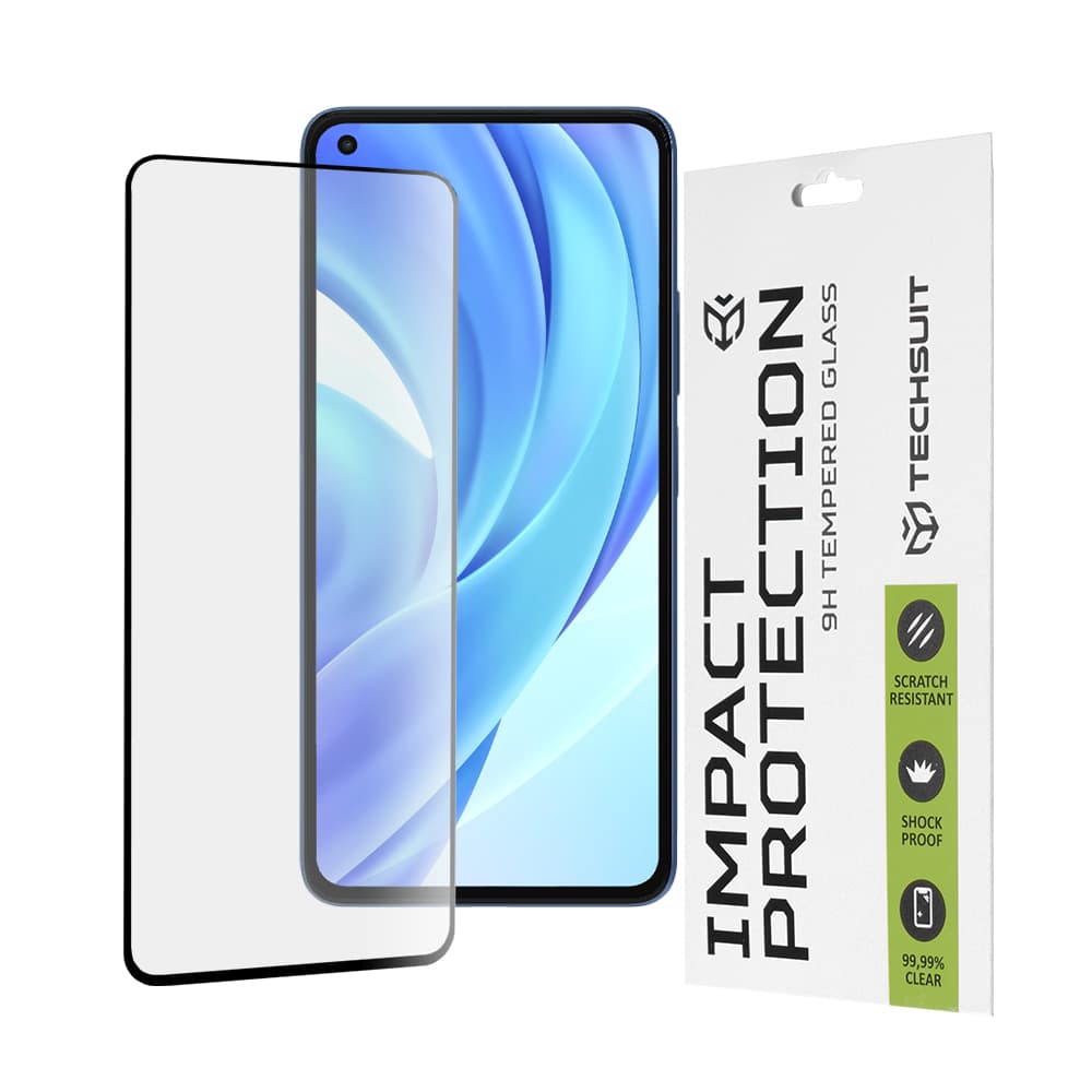 Techsuit 111D Sklo Xiaomi Mi 11 Lite 4G 5G 5G NE Černé - náhled 1