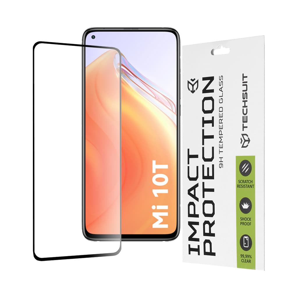 Techsuit Celoplošné sklo Xiaomi Mi 10T 5G Mi 10T Pro 5G Black - náhled 1