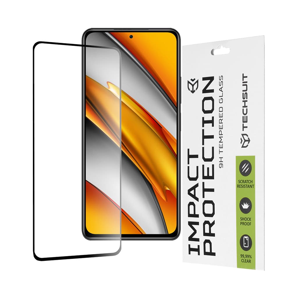 Techsuit 111D Celoplošné sklo Xiaomi Mi 11i Poco F3 Black - náhled 1