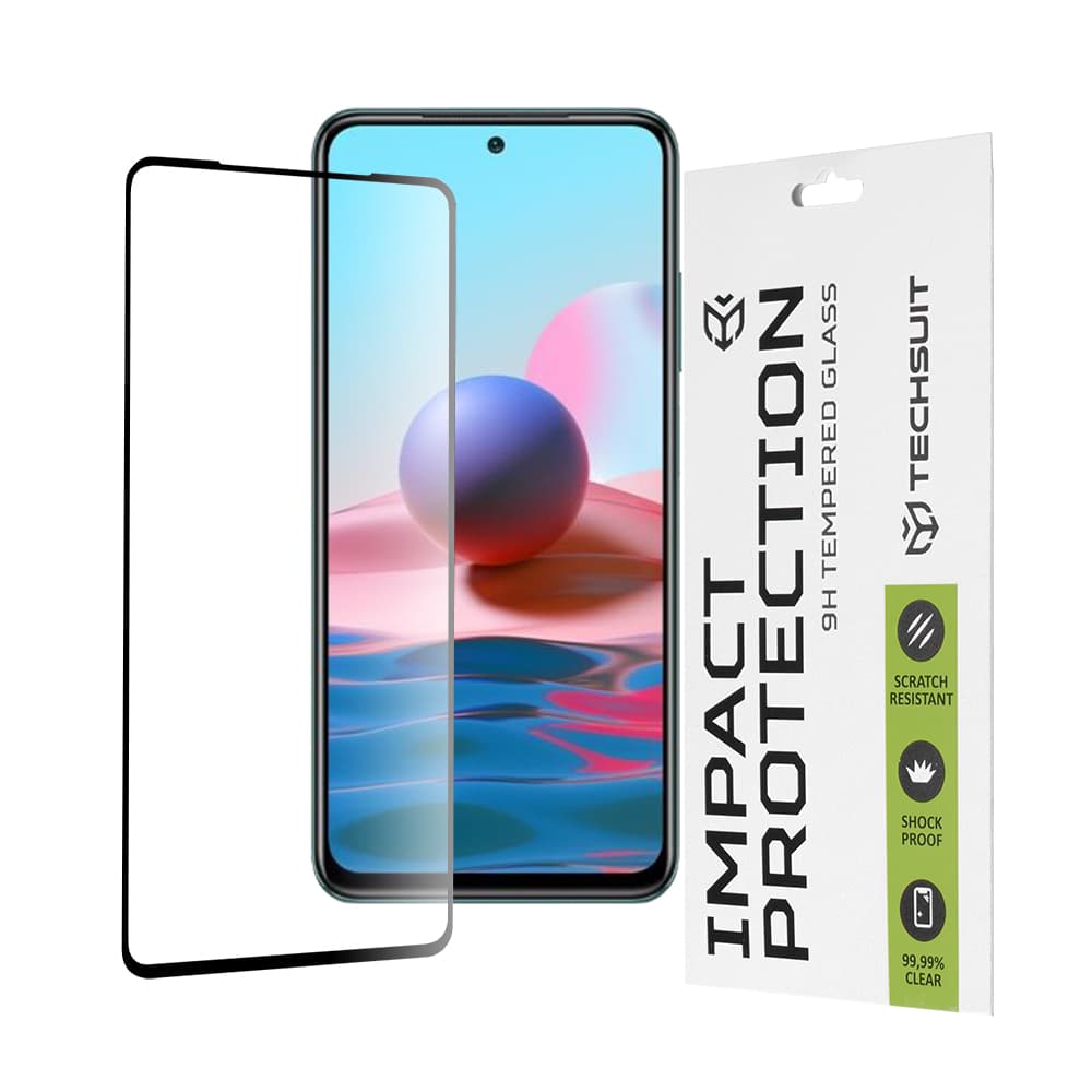 Techsuit 111D Celoplošné sklo Xiaomi Redmi Note 10 4G Černá - náhled 1