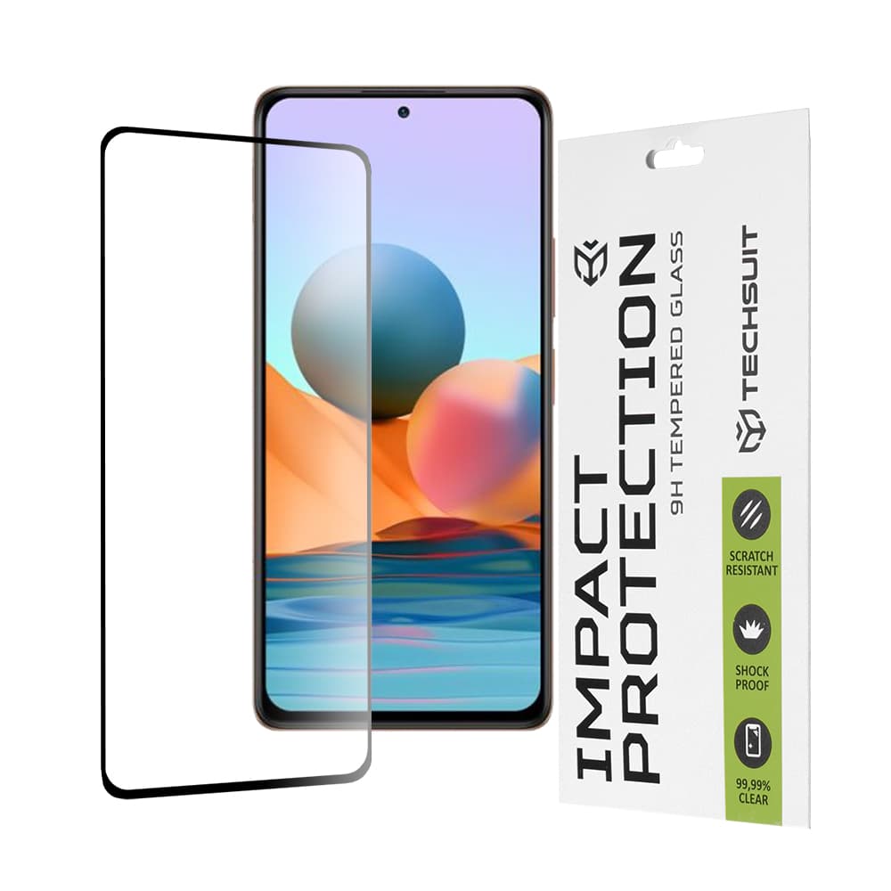Techsuit 111D Celolepicí sklo Xiaomi Redmi Note 10 Pro Max Černé - náhled 1