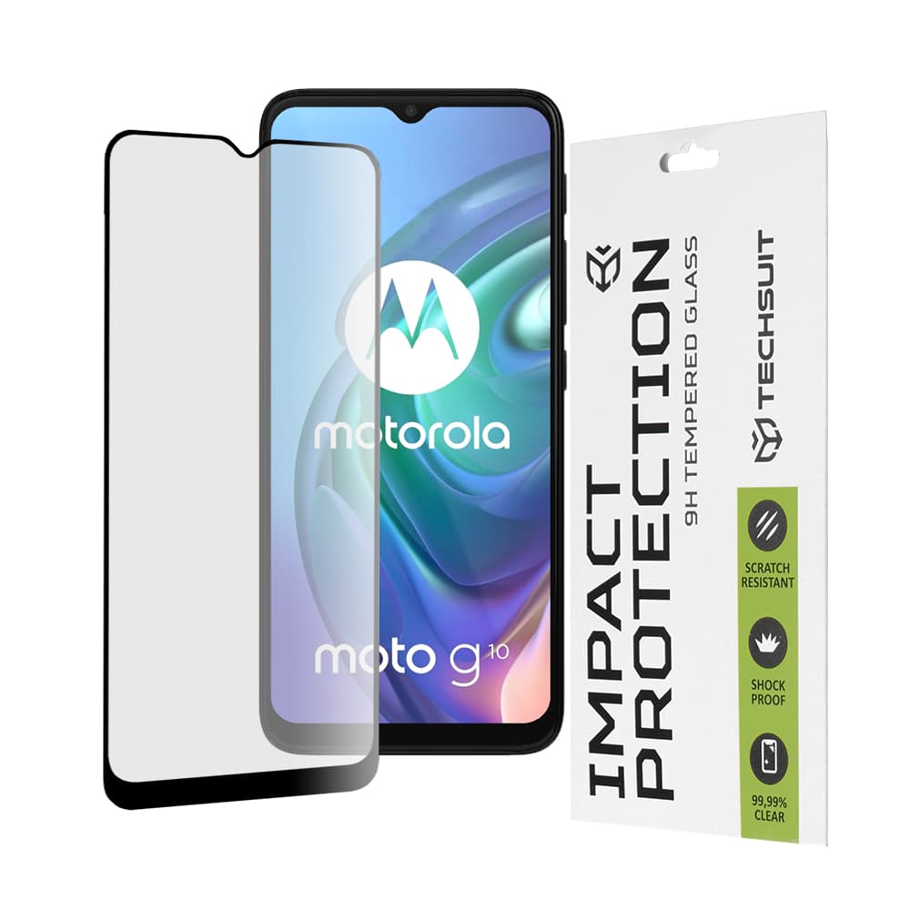 Techsuit 111D Celolepicí sklo černé pro Motorola Moto G10 G20 G30 - náhled 1