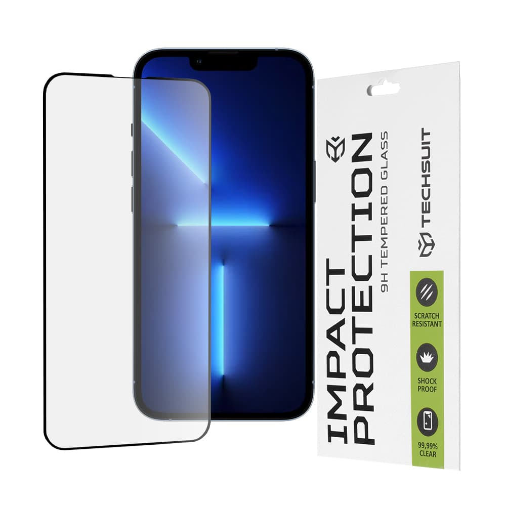 Techsuit 111D Celoplošné sklo iPhone 13 Pro Max iPhone 14 Plus Černé - náhled 1