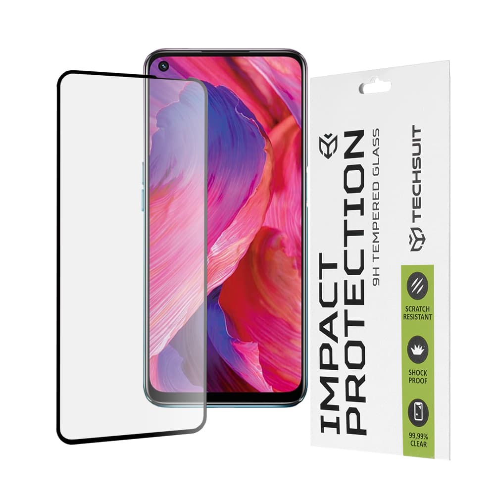 Techsuit 111D Celoplošné celolepicí sklo Oppo A54 5G A74 5G OnePlus Nord N200 5G Black - náhled 1