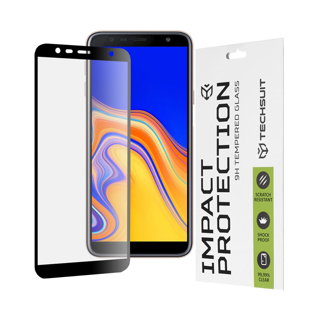 Techsuit 111D Celoplošné sklo Samsung Galaxy J4 Plus J6 Plus Black - náhled 1