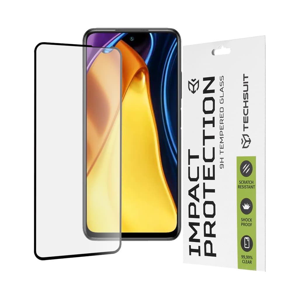 Techsuit 111D Celoplošné Celolepené Sklo Xiaomi Redmi Note 10 5G Poco M3 Pro 5G Černé - náhled 1