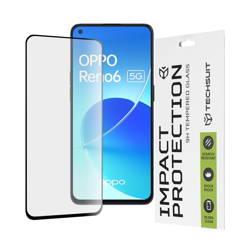Techsuit 111D Plné sklo Oppo Reno6 5G (Mediatek) Black - náhled 1