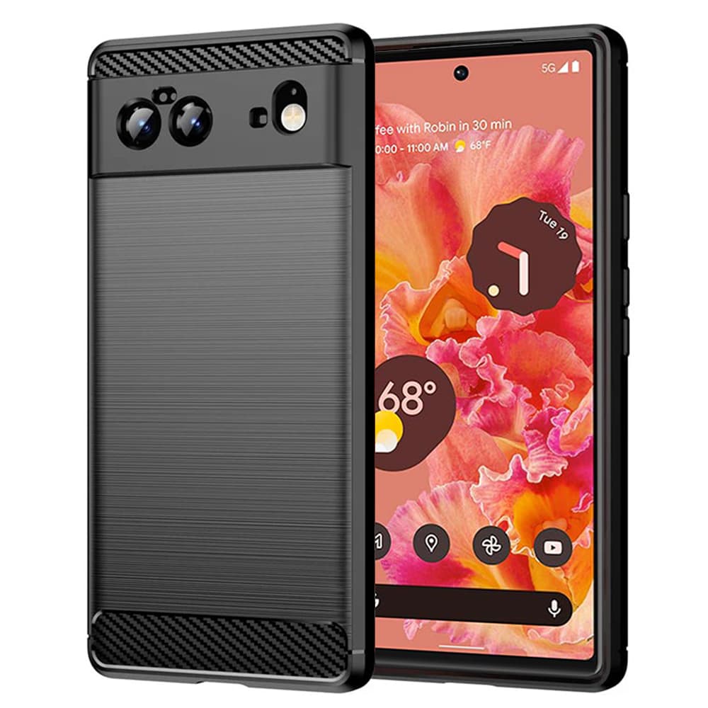 Techsuit Karbon Silikon Google Pixel 6 Černá - náhled 1