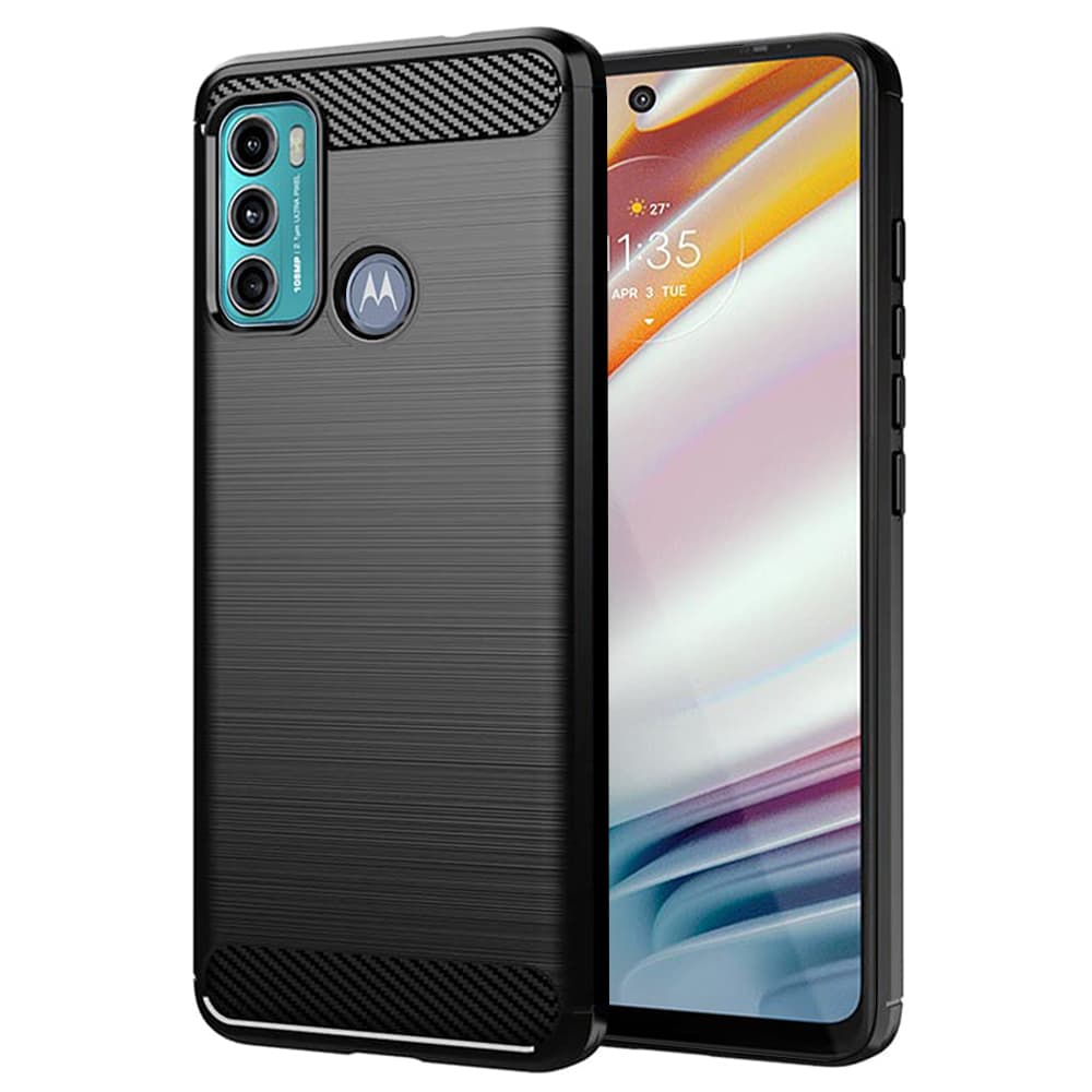 Techsuit Karbon Silikon Motorola Moto G60 Černý - náhled 1
